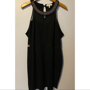 Monteau - little black dress size 2x with silver embellishments around the neck!